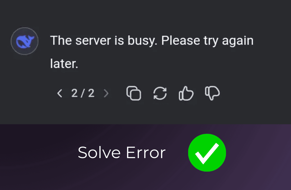 How to fix deepseek server busy?